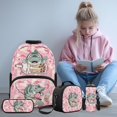 thumbnail image 2 of Aplkyhs Pink Camouflage Fish Kids Backpack Set of 4 with Lunch Bag Pen Bag Set Bottle Sleeve for Girls Boys Multifunctional Pencil Case Suitable for Elementary Middle School High, 2 of 7