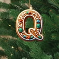 thumbnail image 5 of Sulaicai 26 Gingerbread Alphabet Letter Ornaments, Christmas A to Z Letters - Xmas Tree Hanging Ornaments for Christmas Tree Holiday Party Decorations (Q), 5 of 6