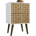 thumbnail image 1 of Manhattan Comfort Liberty 2.0 Table de Nuit à 2 Tiroirs, Blanc, 1 of 8