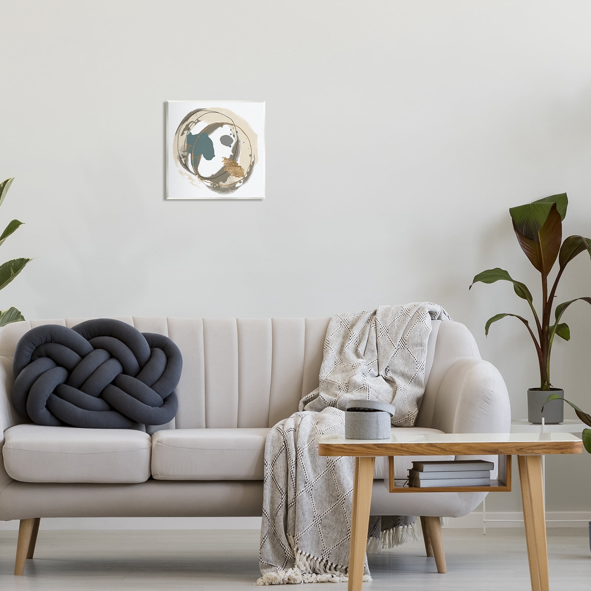 Stupell Circular Inclusion Abstract Shapes Abstract Painting Wall Plaque Unframed Art Print Wall Art