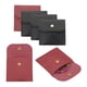 thumbnail image 1 of Bolsa de Joyería de Cuero PU Uxcell, 6Pcs 8 x 8cm - Bolsa de Viaje Pequeña con Botón a Presión, Ideal para Empaque de Aretes, Anillos, Collares (Rojo Vino, Negro), 1 of 6