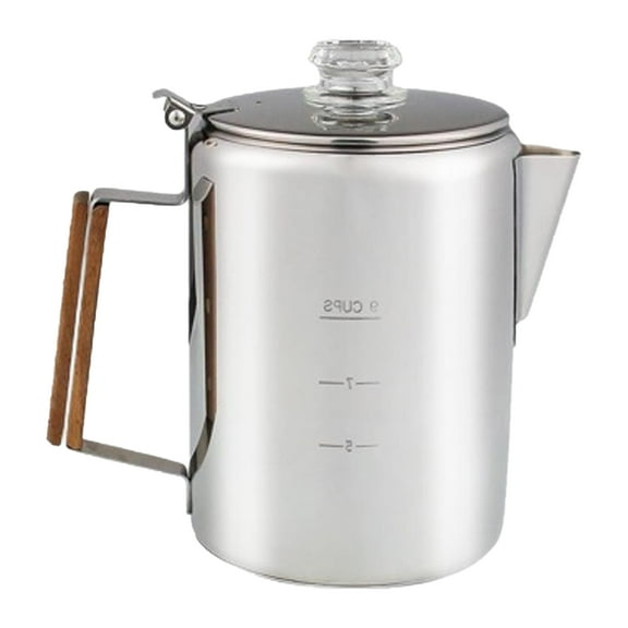Stainless Steel Coffee Percolator for Campers Heat Retention Coffee Pots Large Capacity Coffee Maker for Camping