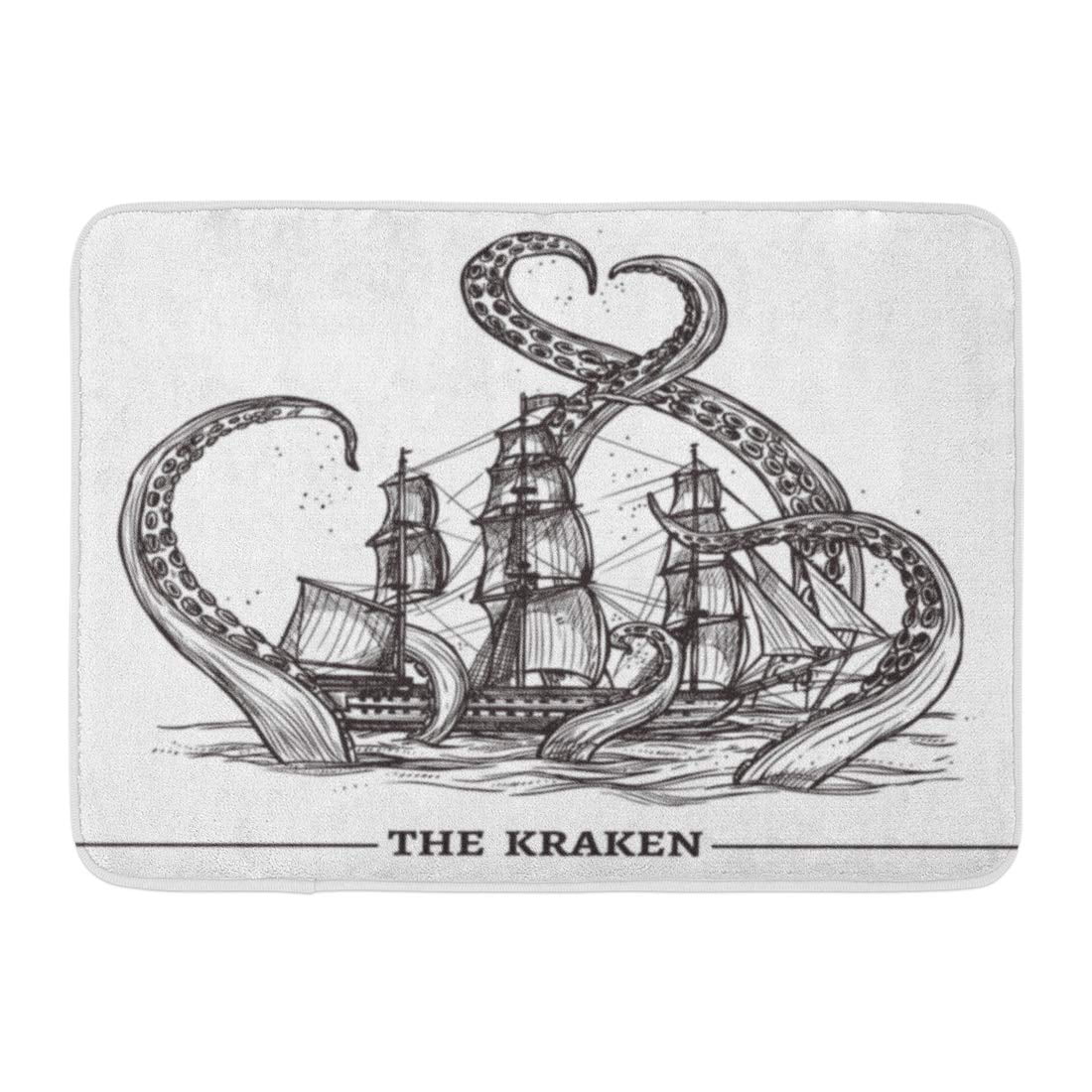 The Kraken Cool Vintage Rubber Doormat