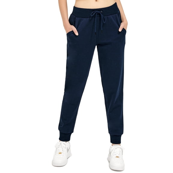 Stelle Women's Athletic Joggers Pants with Pockets,Lightweight Running Sweatpants Tapered Lounge Pants,Cotton Casual Workout Yoga Track 28",XXL Navy