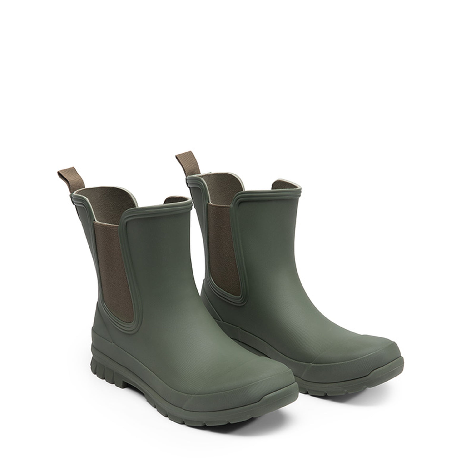 DREAM PAIRS Women's Waterproof Chelsea Rain Boots, Slip-Resistant Ankle Rubber Boots for Outdoor Wear