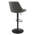 thumbnail image 4 of Sylmar Height Adjustable Stool in Charcoal Faux Leather, 4 of 9