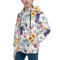 thumbnail image 2 of Haiem Lilies Flowers Pattern Boys Hoodie, Youth Pullover Hooded Sweatshirt, Kangaroo Pocket Hoodie for Kids Girls -X-Large, 2 of 6