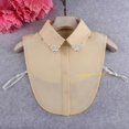 thumbnail image 2 of LoudSung Fake Collar Detachable Half Shirt Blouse False Collar Elegant Crystal Decorative Pure Color for Women Girls, 2 of 8