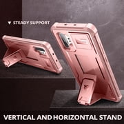 Dexnor for Samsung Galaxy Note 10+ Plus Case, [Built in Screen Protector and Kickstand] Heavy Duty Military Grade Protection Shockproof Protective Cover for Samsung Galaxy Note 10 Plus,Pink