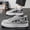 Grey, variant on Men'S Summer Footwear That Is Stylish And Comfortable, Featuring New Breathable Canvas Designs, Casual Sneakers, And Versatile Thick-Soled Sports Shoes