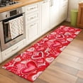 thumbnail image 2 of Runner Rug 2'x6', Happy Valentine's Day Washable Non-Slip Hallway Runner Rugs, Red Dots Love Heart Romantic Bedside Rugs Floor Mats Carpet Runners for Kitchen Bathroom Laundry Room, 2 of 8