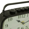 thumbnail image 4 of DecMode 6" Multi Colored Metal Retro Radio Style Clock, Set of 2, 4 of 10