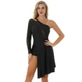 thumbnail image 7 of inhzoy Women's Lyrical Asymmetrical Dance Dress Single Long Sleeve Latin Dancewear, 7 of 7