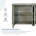 thumbnail image 4 of DKYNDSYN Sideboard Buffet Cabinet with Curved Countertop, Adjustable Shelves, MDF Construction, Wood Grain Finish, Antique Gray, 4 of 7