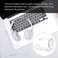thumbnail image 1 of Headphone Hanger 15kg Acrylic Headset Stand Under Desk Headphone Storage Hanger Earphone Storage Holder Rack, Transparent, 1 of 9