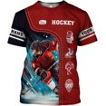thumbnail image 3 of Personalized Name Hockey 3D Printed Shirt, Tee for Hockey Players, Sweatshirt, Zip Hoodies Gift for Hockey Lover (T-shirt, M), 3 of 8