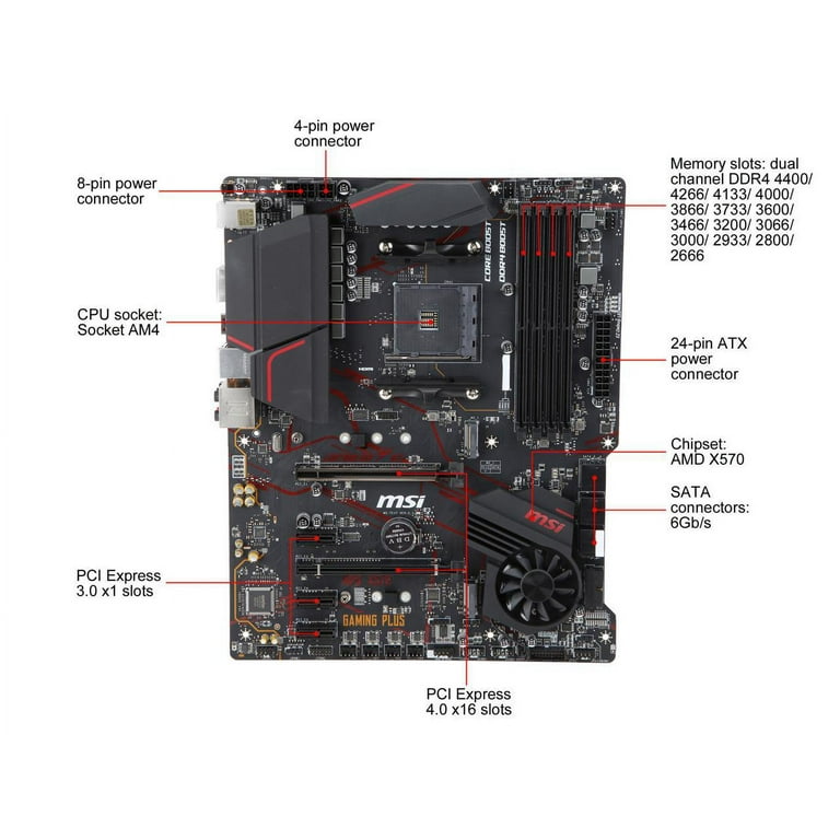 Restored MSI MPG X570 Gaming Plus Motherboard (AMD AM4, PCIe 4.0