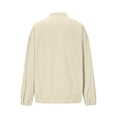 thumbnail image 6 of Yokua Corduroy Jackets for Women Button Down Bomber Jacket Stand Collared Long Sleeve Varsity Y2k Stylish Casual, 6 of 8