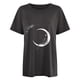 thumbnail image 4 of Blusa de manga corta con estampado de luna y sol de calavera con mangas caídas vintage para mujer Pompotops hfajkhk124889, 4 of 9