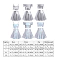 thumbnail image 4 of Women's 2Piece Metallic Outfit Shiny Off Shoulder Crop Top + Silver Mini Skirt Dress Alien Costume Rave Clubwear M Silver - Cami, 4 of 8