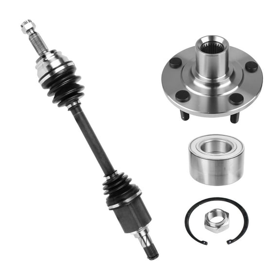 AutoShack Front Left CV Axle Shaft Wheel Hub Bearing Assembly Replacement for 2007-2008 Dodge Caliber AWD 2007-2013 Jeep Compass 4WD, FWD Driver Side 5-Lug 5 HUB010200256