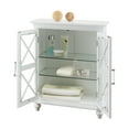 thumbnail image 4 of Teamson Home Wooden Bathroom Floor Cabinet With 2 Doors White ELG-632, 4 of 4