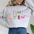 thumbnail image 4 of Girly Golf Graphics Sweatshirt for Women Preppy Golfing Sweater Gray Sweatshirt Adult X-Large, 4 of 4