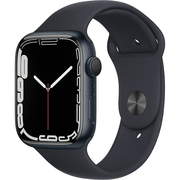 Restored APPLE WATCH SERIES 7 GPS 45MM MIDNIGHT ALUMINUM CASE WITH MIDNIGHT BAND (Refurbished)