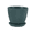 Dark Green, variant on Flower Pot Thickened Plastic Indoor,Ripple Pattern Planter with Drainage Hole & Tray,Reliable Plant Pot with Diameter Option for All House Plants,Home Garden Houseware,Diameter 3.5-Inch