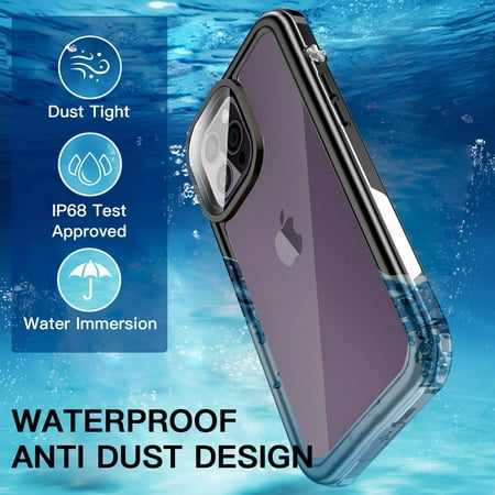 For iPhone 14 Pro Max(6.7 Inch) Waterproof Case Underwater Full Body Shockproof Heavy Duty Protective Cover Built-in Screen Protector