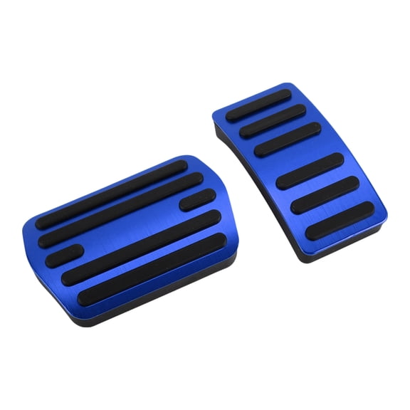 Unique Bargains 2 Pcs Automatic Foot Pedal Pads Foot Accelerator Pedal Covers for Ford Edge Aluminum Alloy Blue