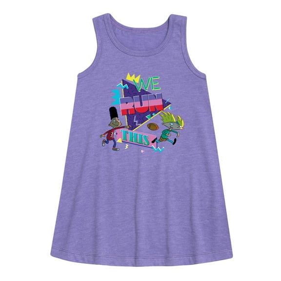 Hey Arnold! - Retro Arnold and Gerald - Toddler and Youth Girls A-line Dress