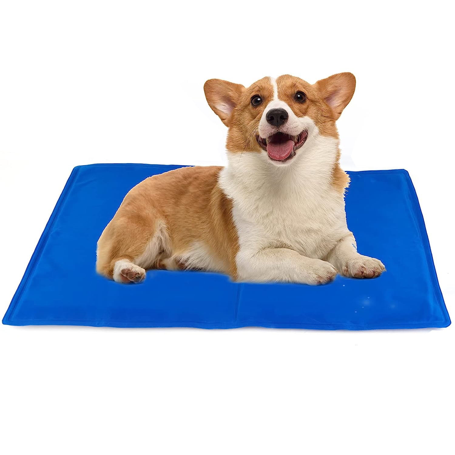 Pefilos 25" Dog Cooling Mat Pad for Kennels, Crates and Beds, Non-Toxic, Durable Solid Self Cooling Gel Material. No Refrigeration or Electricity Needed, Blue S Pefilos 25" Dog Cooling Mat Pad for Kennels, Crates and Beds, Non-Toxic, Durable Solid Self Cooling Gel Material. No Refrigeration or Electricity Needed, Blue S