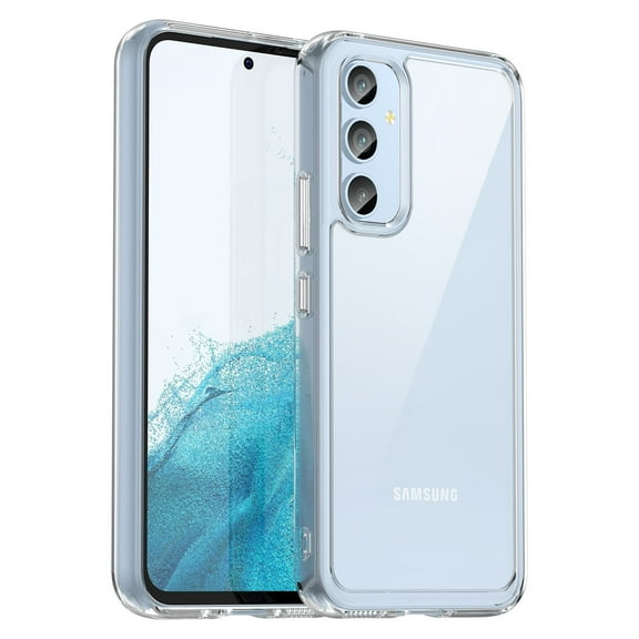 Galaxy A54 5G Case Slim Transparent [Never-Yellowing], Camera Protection Rugged Clear PC & TPU Bumpers Flexible Press Button Shockproof Protective Shell, Clear