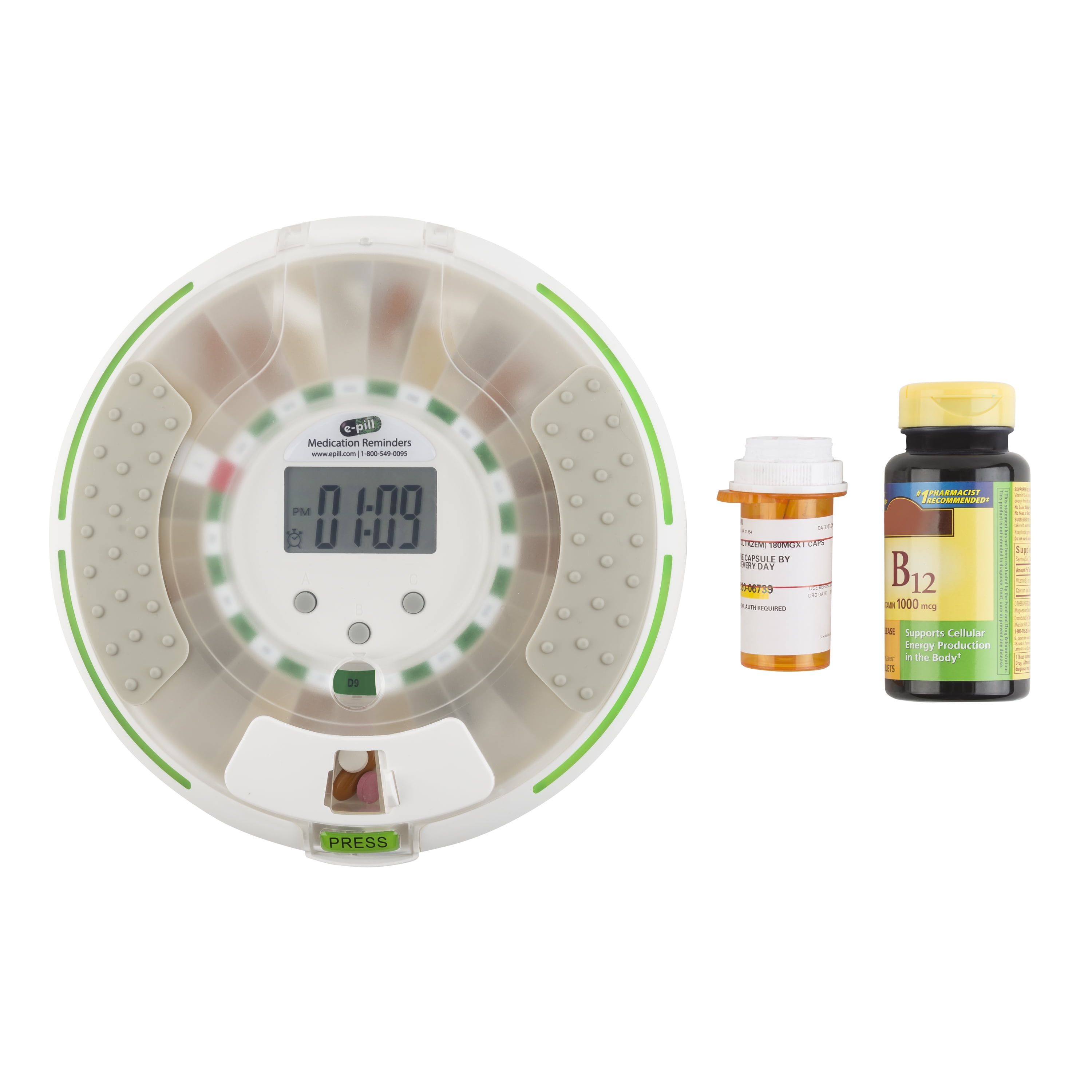 e-pill Voice - Locked Automatic Pill Dispenser - Reminds with a Friendly Voice
