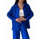 thumbnail image 1 of Conjuntos Casuales de Mujer para Estar en Casa, Camisas de Larga con Botones y Pantalones de Pierna , Chándal Azul M, 1 of 8