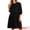 Black, variant on DARING DIVA Casual Scoop Neck Pocket Babydoll Dress XS Black