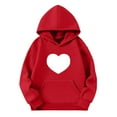 thumbnail image 2 of nerohusy Cute Hoodies for Teen Girls Cheap Cute Hoodies for Teen Girls Heart Printed Hooded Sweatshirts Oversized Long Sleeve Hoodie with Pockets 2025 Red,13 Years, 2 of 4