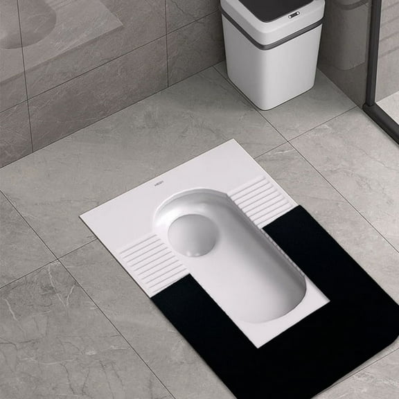 Non-Slip Absorbent Toilet Mat Toilet Floor Absorbent Toilet Mat U-Shaped Anti-Slip Floor Pad Decorative Toilet Floor Mat
