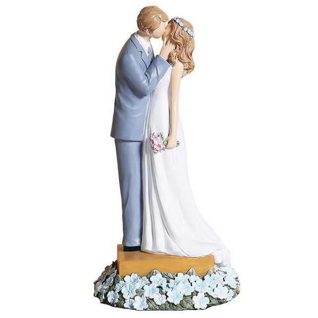 Estatuas románticas de novia y novio, 21 cm, resina