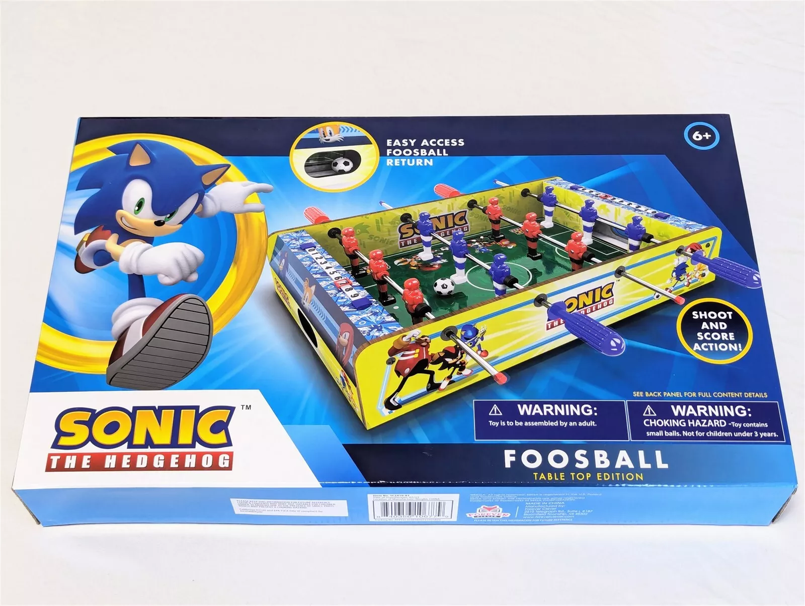 SEGA Foosball Table Tabletop Sonic the Hedgehog 19.68 Inch