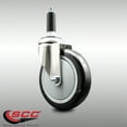 thumbnail image 2 of 5 Inch 316SS Black Polyurethane Wheel Swivel 3/4 Inch Expanding Stem Caster, 2 of 2