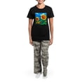 thumbnail image 4 of CafePress - Sunflowers Painting Pajamas - Women's Short Sleeve Print T-Shirt and Pants Dark Cotton Pajama Set, 4 of 7