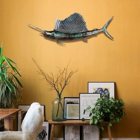 Swordfish Metal wall art  32"x12"