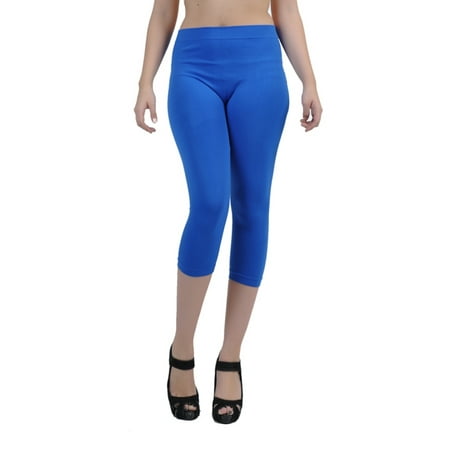 Women's Girl's's Capri Length Leggings (Plus Size) - Royal Blue ...
