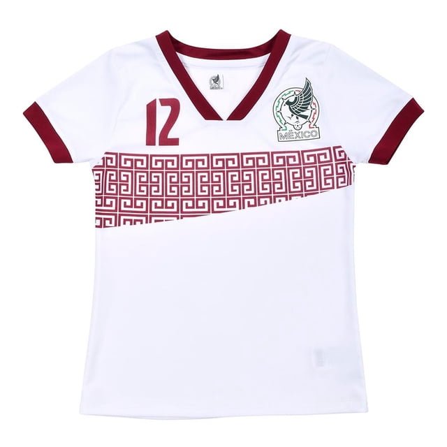 Playera Selección Nacional Talla 4 Manga Corta México Blanco para Niña