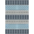 thumbnail image 1 of BalajeesUSA Recycled Outdoor Plastic Patio Rugs Clearance Waterproof RV Camper Rug Large Reversible mats 6'x9' (183 cm x 274 cm) Grey, SkyBlue 7018, 1 of 8