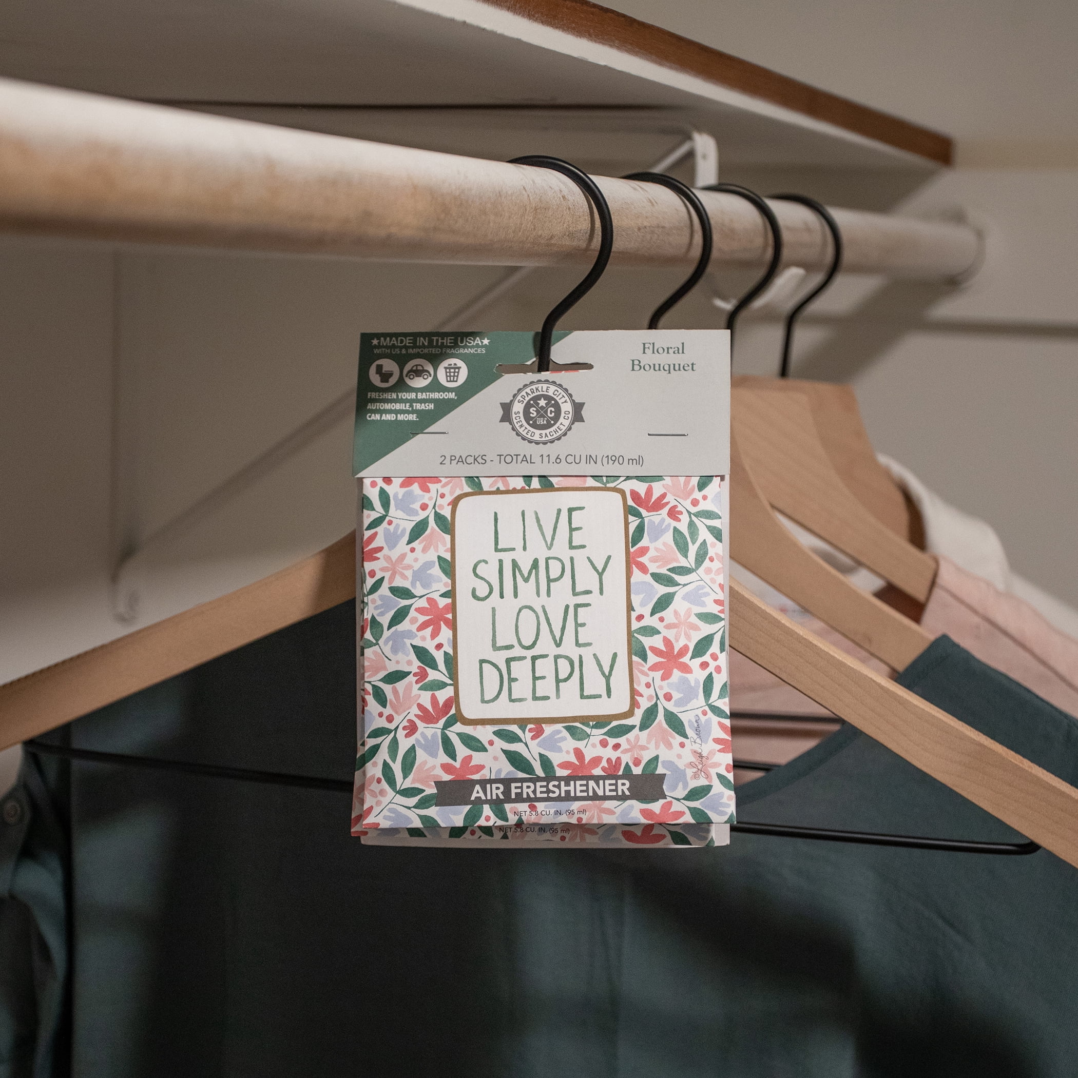 Sparkle City Scented Sachet 2 Pack, Live Simply Love Deeply