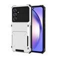 thumbnail image 1 of Nalacover Back Wallet Case for Samsung Galaxy A34 5G, Hidden Card Slot Dual Layers Rugged PC + Soft TPU Hybrid Military Grade Shockproof Cover Heavy Duty Lens Protection Non-Slip Case, White, 1 of 8