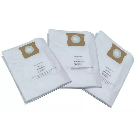 Casa Vacuums Shop-Vac 10-14 Gallon HEPA FILTRATION Bags, replaces OEM Part #'s 9067200 Type I High Efficiency & 9066200 Type F Disposable HEPA FILTRATION Collection Bag, 3-Pack